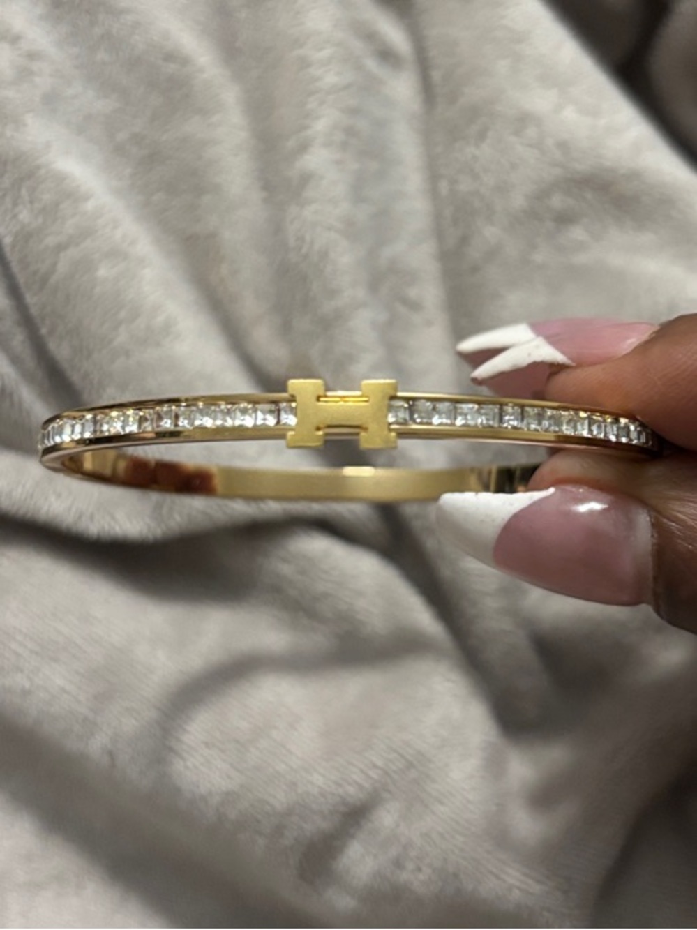 Gold-Tone Hermes-Inspired Bangle